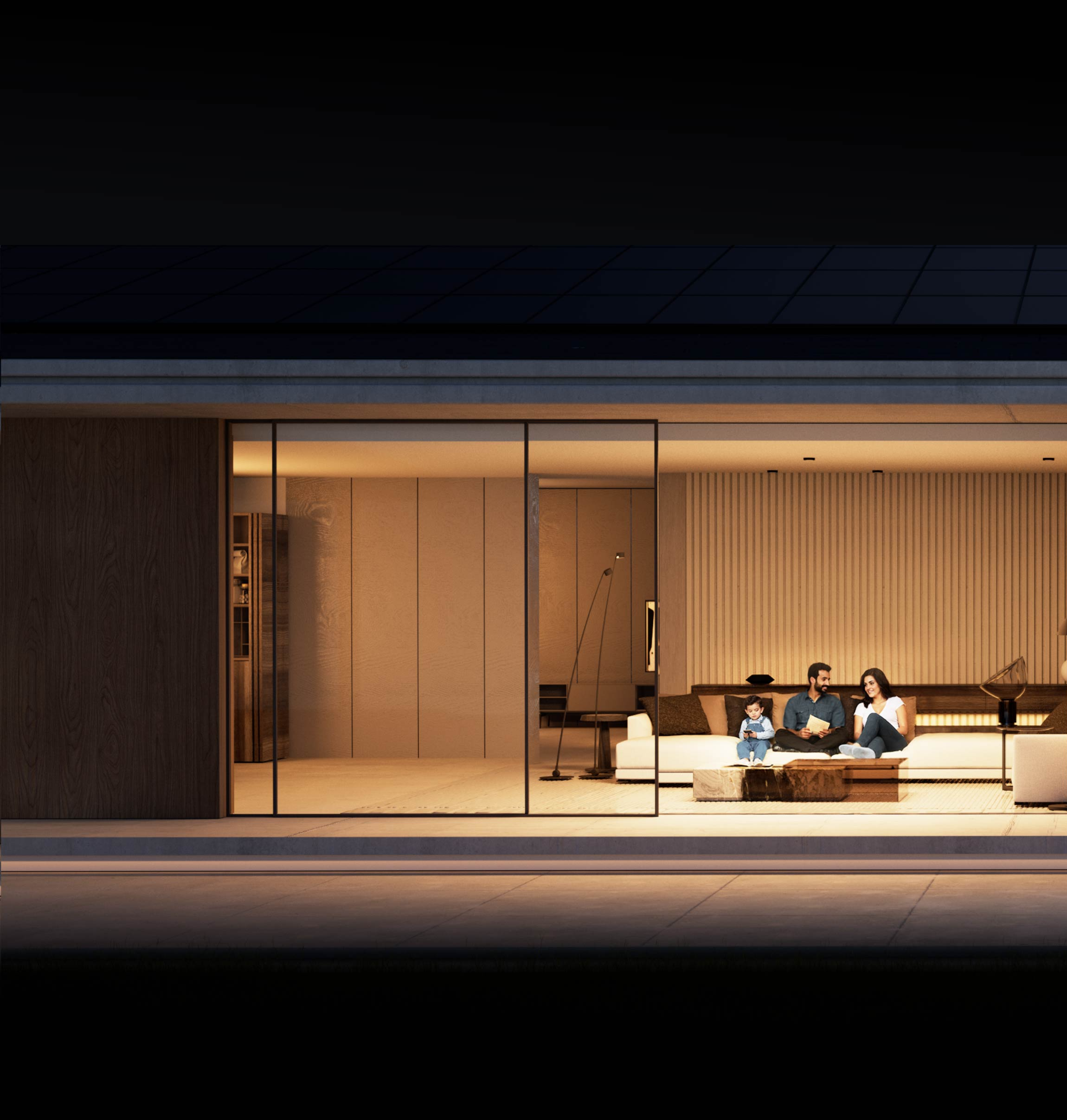 Hogar con paneles solares